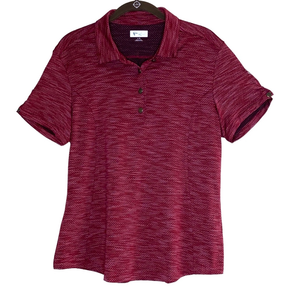 Greg Norman Burgundy Golf Polo Shirt
